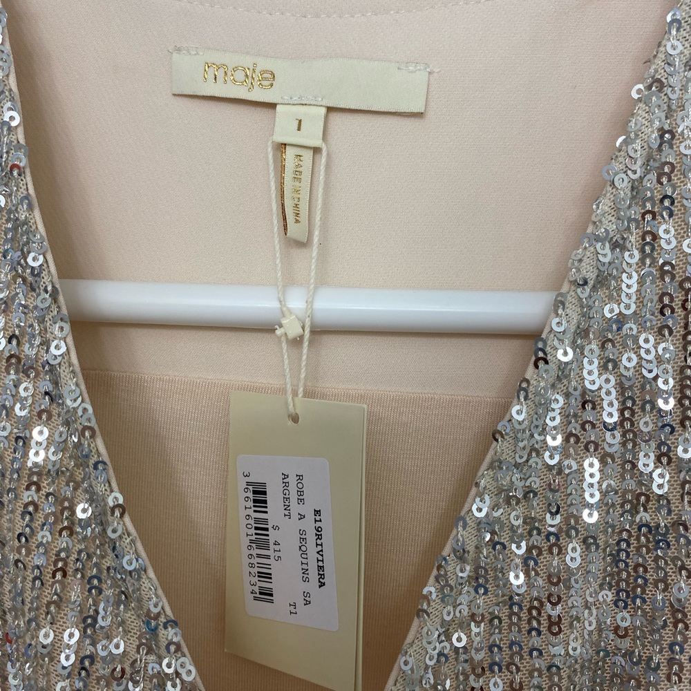 Sequin Maje dress, NWT, size 1 - Picture 2 of 6